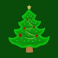 hermoso árbol de navidad ilustración vectorial para diseño gráfico y elemento decorativo vector