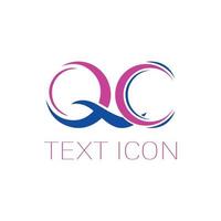 QC logo icon vector