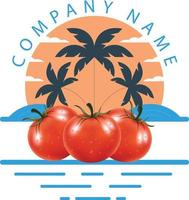 tomato vegetable farm logo vector