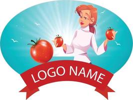 Tomato farm logo vector