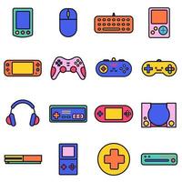 ilustración de icono de videojuego plano vector