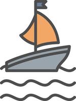 Ferry Boat Vector Icon