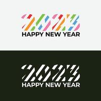 Happy New Year 2023 web banner for B vector