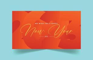 Happy New Year 2023 web banner for B vector