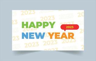 Happy New Year 2023 web banner for B vector