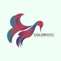 vector de diseño de logotipo de pájaro de color