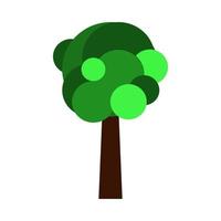 dibujos animados de un solo árbol vector