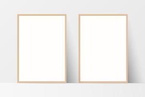 Minimal Frame Mockup Cream Color. Vector illustration. Eps10