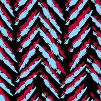 Abstract seamless vertical pattern. Ragged edges line in magenta and turquoise. Fashion trendy pattern on a dark background. vector