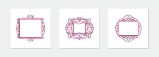 Mandala Frame Heart Theme with photo space vector