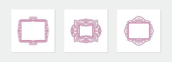 Mandala Frame Heart Theme with photo space vector