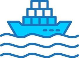 Cargo Ship Vector Icon