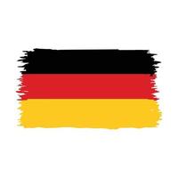 ilustración de la bandera de Alemania del grunge. pincel de pintura signo y símbolo nacional. vector