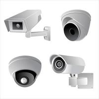ilustración vectorial cctv. Diseño de cámaras de seguridad. signo y símbolo de monitoreo digital.