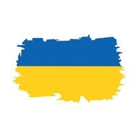 paint brush Ukraine flag. grunge national sign and symbol. vector