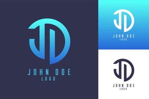 J D Alphabet Colorful Corporate Logo Vector Template