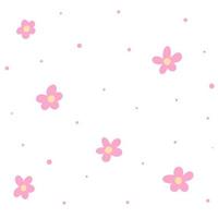 Falling flowers. Illustration for printing, backgrounds, covers and packaging. Image can be used for greeting cards, posters, stickers and textile. Isolated on white background. vector