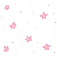 flores que caen. ilustración para impresión, fondos, cubiertas y embalaje. la imagen se puede utilizar para tarjetas de felicitación, carteles, pegatinas y textiles. aislado sobre fondo blanco. vector