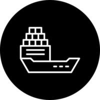 icono de vector de barco