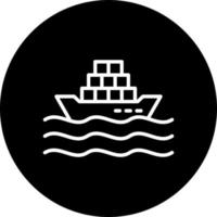 Cargo Ship Vector Icon