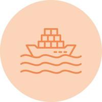 Cargo Ship Vector Icon