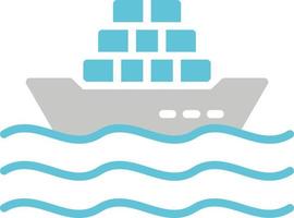 Cargo Ship Vector Icon