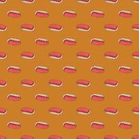 Asian food seamless cartoon pattern for all over design vector
