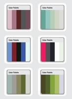 conjunto de paleta de colores vector