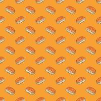 Asian food seamless cartoon pattern for all over design vector