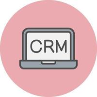 icono de vector de crm