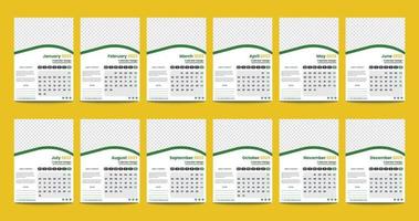 2023 new year calendar template in modern style vector