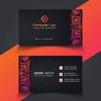 Professional elegant red and black modern business card design vector