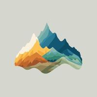 Mountain hill logo design vector, nature landscape adventure illustration vector