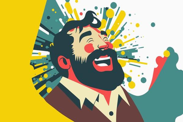 happy smiling success man,  Cheerful joyful young guy, boy portrait
