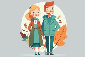 young couple portrait in love happy smiling joyful boy girl on valentine vector