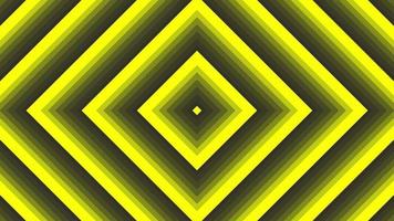 Yellow bold square simple flat geometric on dark grey black background loop. video