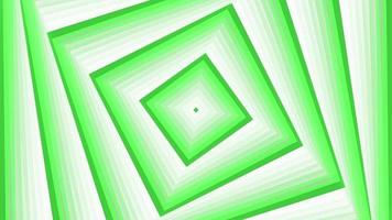 Green bold spin square simple flat geometric on white background loop. video