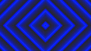 Blue bold square simple flat geometric on dark grey black background loop. video