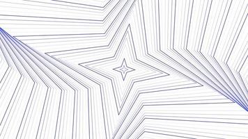 Blue slim spin quadrangular star simple flat geometric on white background loop. video