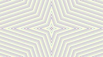 Color slim quadrangular star simple flat geometric on white background loop. video