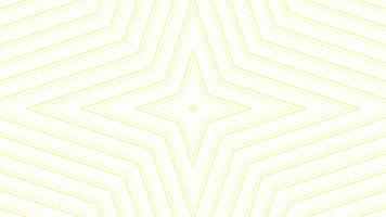 Yellow slim quadrangular star simple flat geometric on white background loop. Starry radio waves endless creative animation. Stars seamless motion graphic backdrop. Astra radar sonar rings design. video