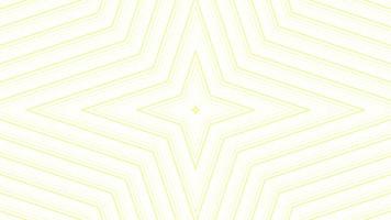 Yellow slim quadrangular star simple flat geometric on white background loop. Starry radio waves endless creative animation. Stars seamless motion graphic backdrop. Astra radar sonar rings design. video