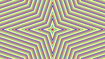 Color quadrangular star simple flat geometric on white background loop. video