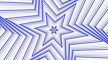 Blue spin hexagonal star simple flat geometric on white background loop. video