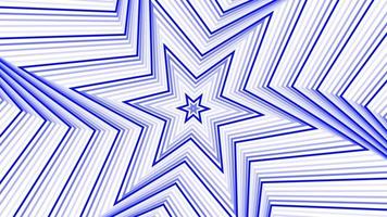 Blue spin hexagonal star simple flat geometric on white background loop. video