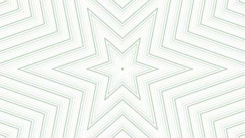 Green slim hexagonal star simple flat geometric on white background loop. Starry radio waves endless creative animation. Stars seamless motion graphic backdrop. Astra radar sonar rings design. video