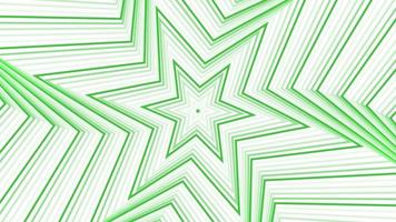 Green spin hexagonal star simple flat geometric on white background loop. video