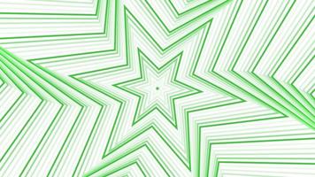 Green spin hexagonal star simple flat geometric on white background loop. video