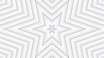 Blue slim hexagonal star simple flat geometric on white background loop. Starry radio waves endless creative animation. Stars seamless motion graphic backdrop. Astra radar sonar rings design. video