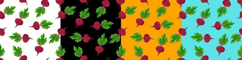 Seamless beetroot pattern. A pattern with vegetables on textiles for the kitchen. vector